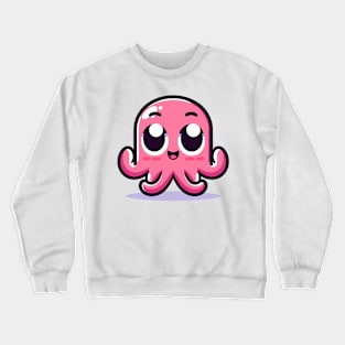 Pink funny octopus Crewneck Sweatshirt